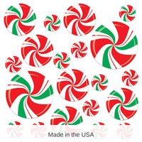 240 Pack Bulk Christmas Peppermint Cutouts