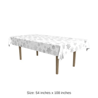 12 Pack Bulk Metallic Snowflake Tablecover