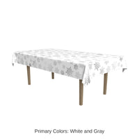 12 Pack Bulk Metallic Snowflake Tablecover