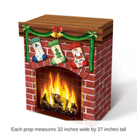 4 Pack Bulk 3-D Christmas Fireplace Prop