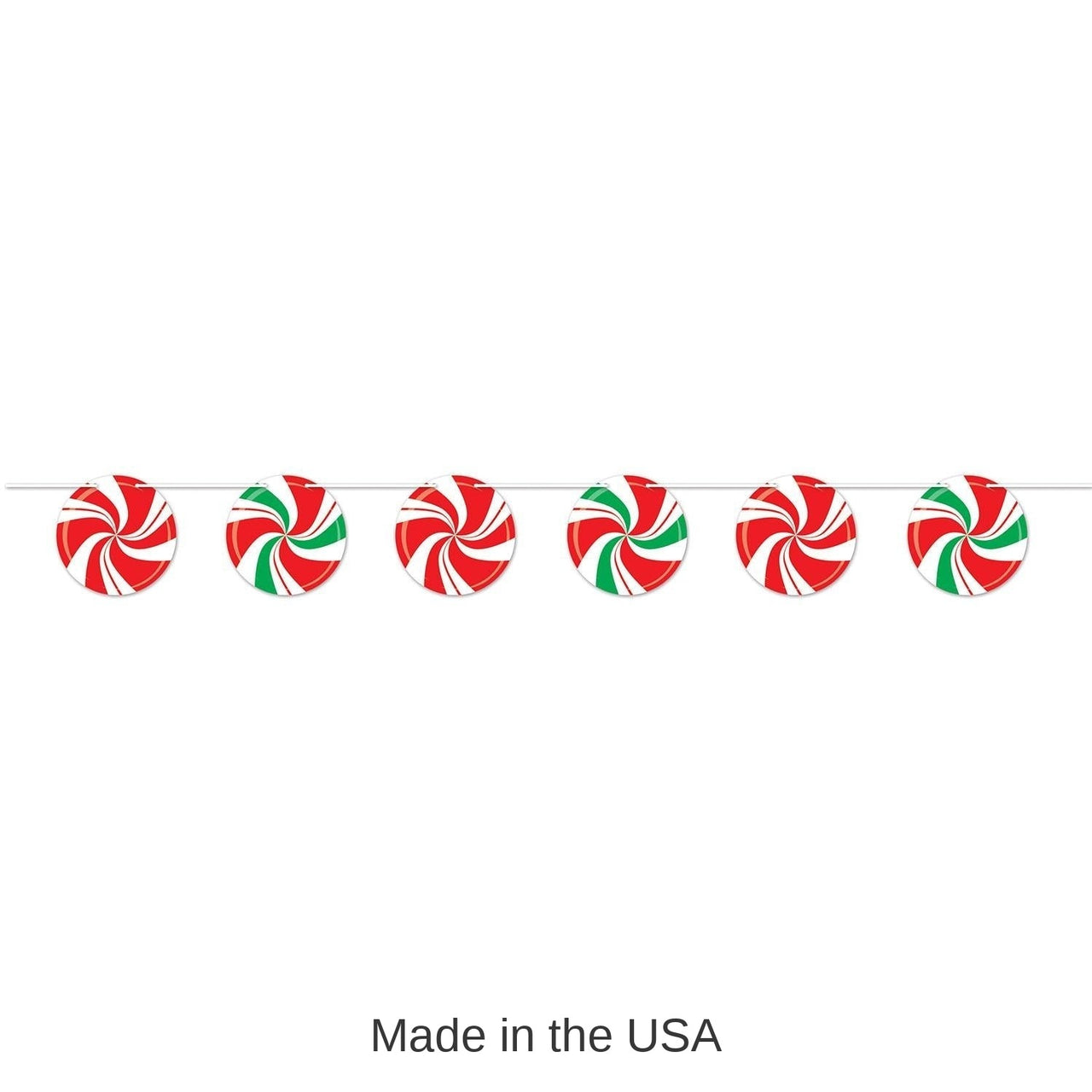 12 Pack Bulk Christmas Peppermint Streamer