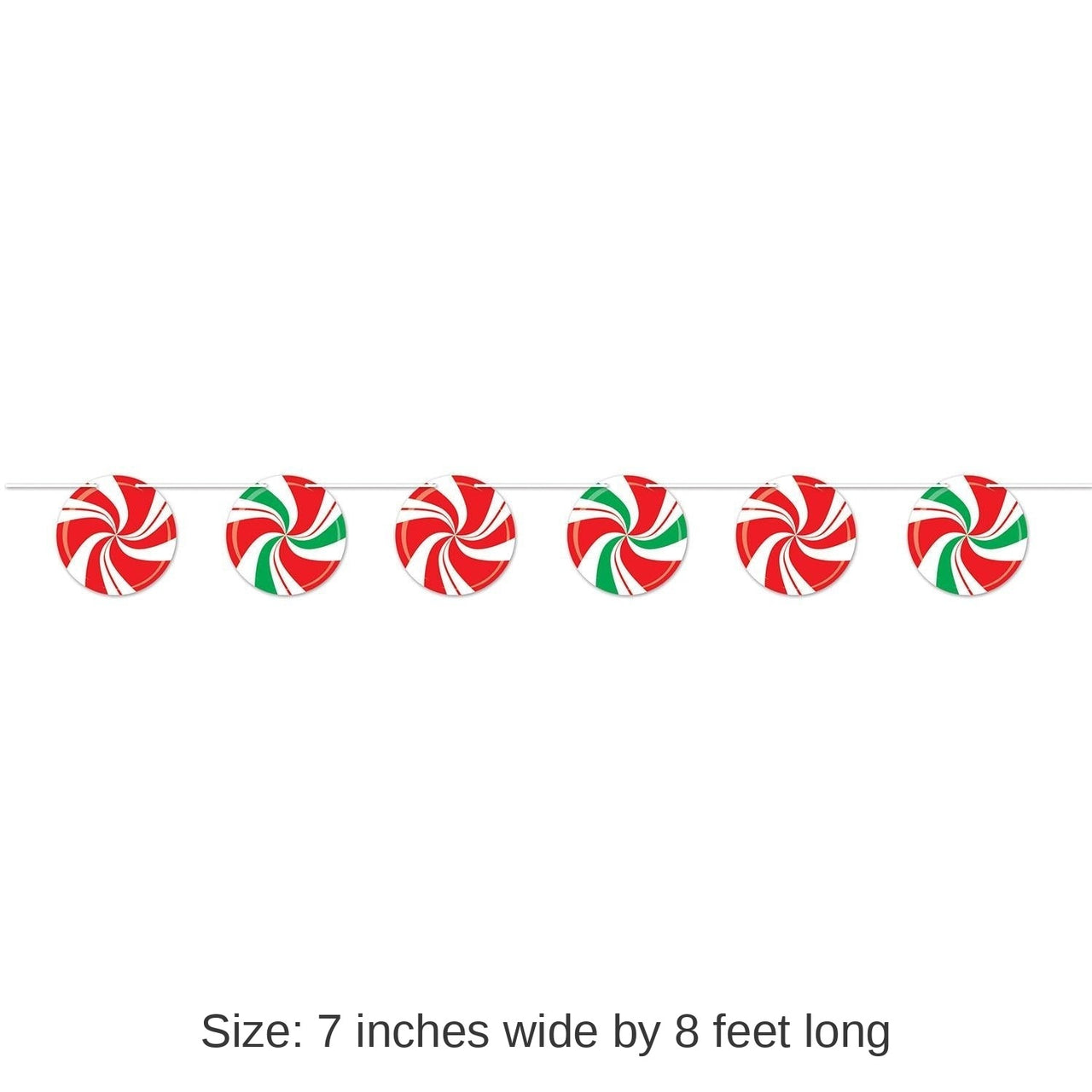 12 Pack Bulk Christmas Peppermint Streamer