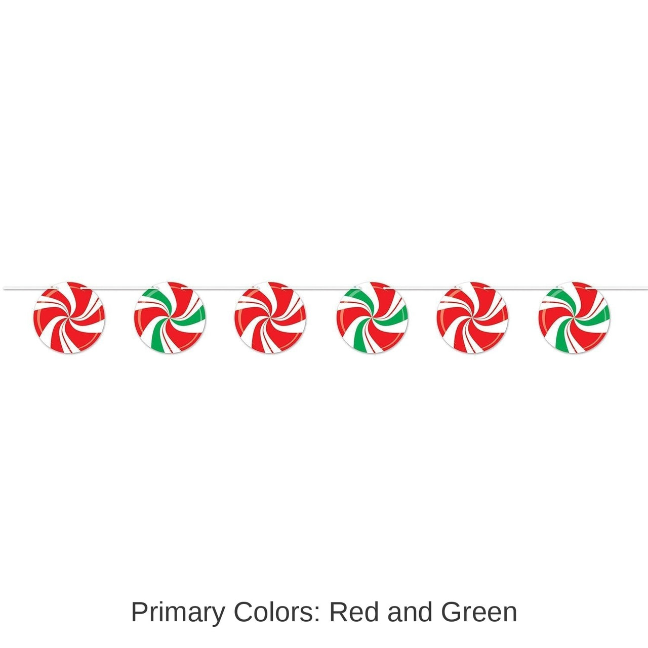 12 Pack Bulk Christmas Peppermint Streamer