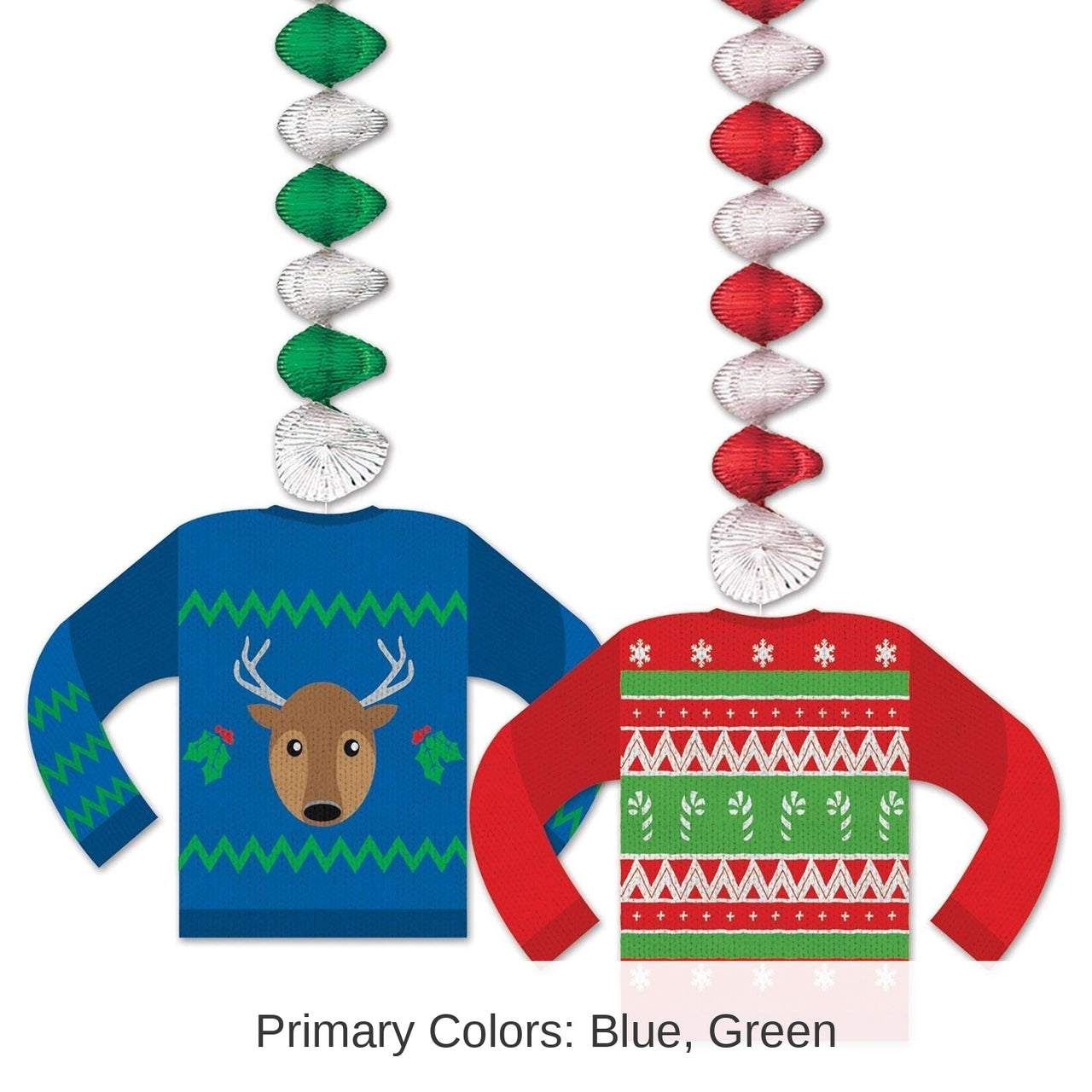 24 Pack Bulk Christmas Ugly Sweater Danglers