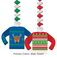 24 Pack Bulk Christmas Ugly Sweater Danglers