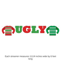 12 Pack Bulk Christmas Ugly Sweater Streamer