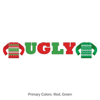 12 Pack Bulk Christmas Ugly Sweater Streamer