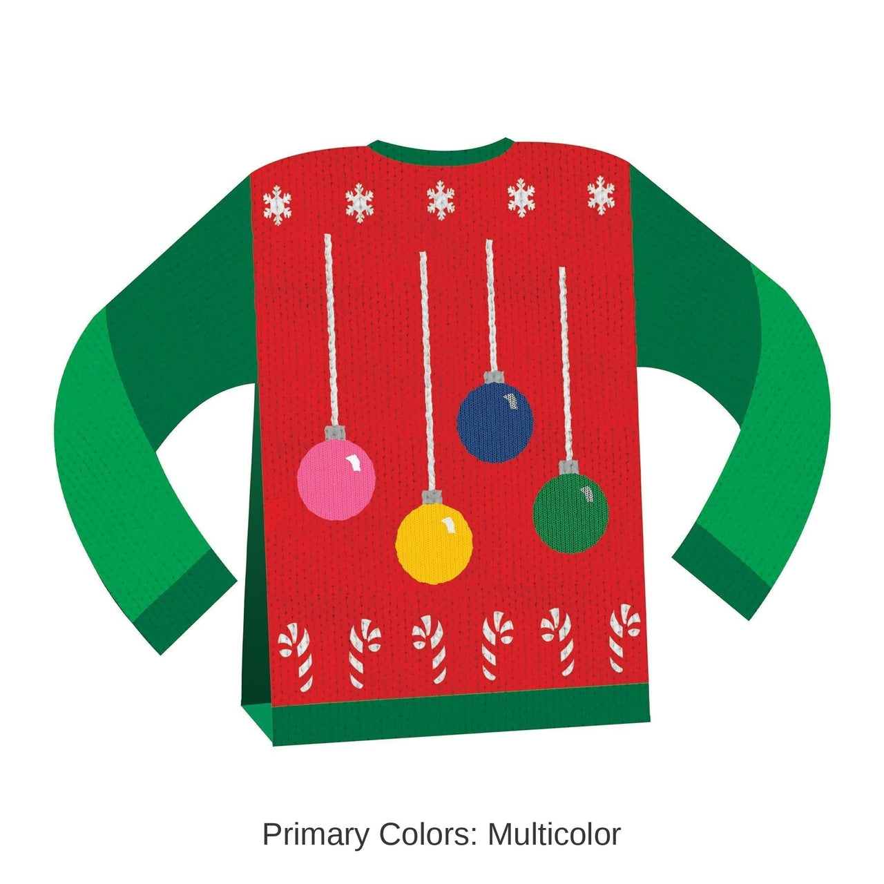 12 Pack Bulk Christmas 3-D Ugly Sweater Centerpiece