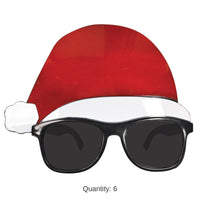 6 Pack Bulk Christmas Santa Hat Glasses