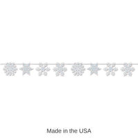 12 Pack Bulk Christmas Snowflake Streamer