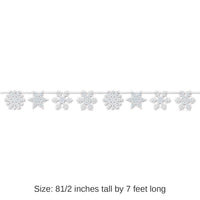 12 Pack Bulk Christmas Snowflake Streamer