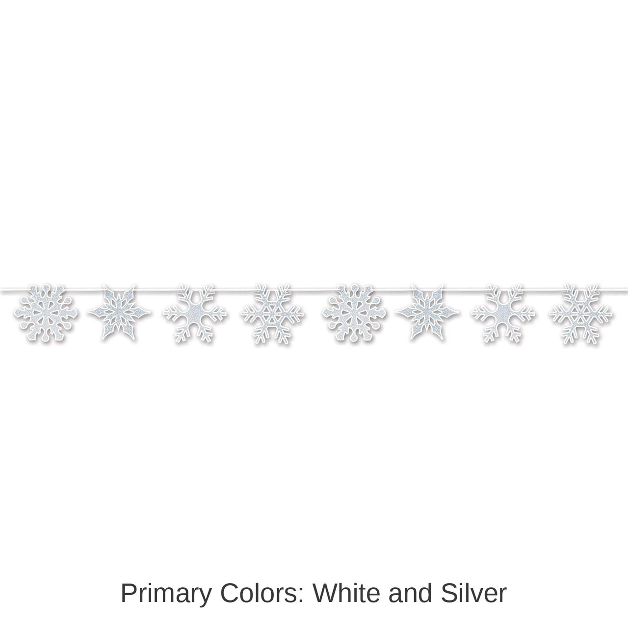 12 Pack Bulk Christmas Snowflake Streamer