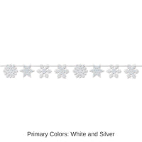 12 Pack Bulk Christmas Snowflake Streamer