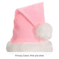 12 Pack Bulk Christmas Light Pink Santa Hat