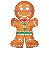 4 Pack Bulk Gingerbread Man Cookie Stand-Up Decoration