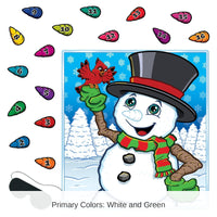 24 Pack Bulk Christmas Pin The Nose On The Snowman Game