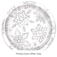 96 Pack Bulk Snowflake Plates