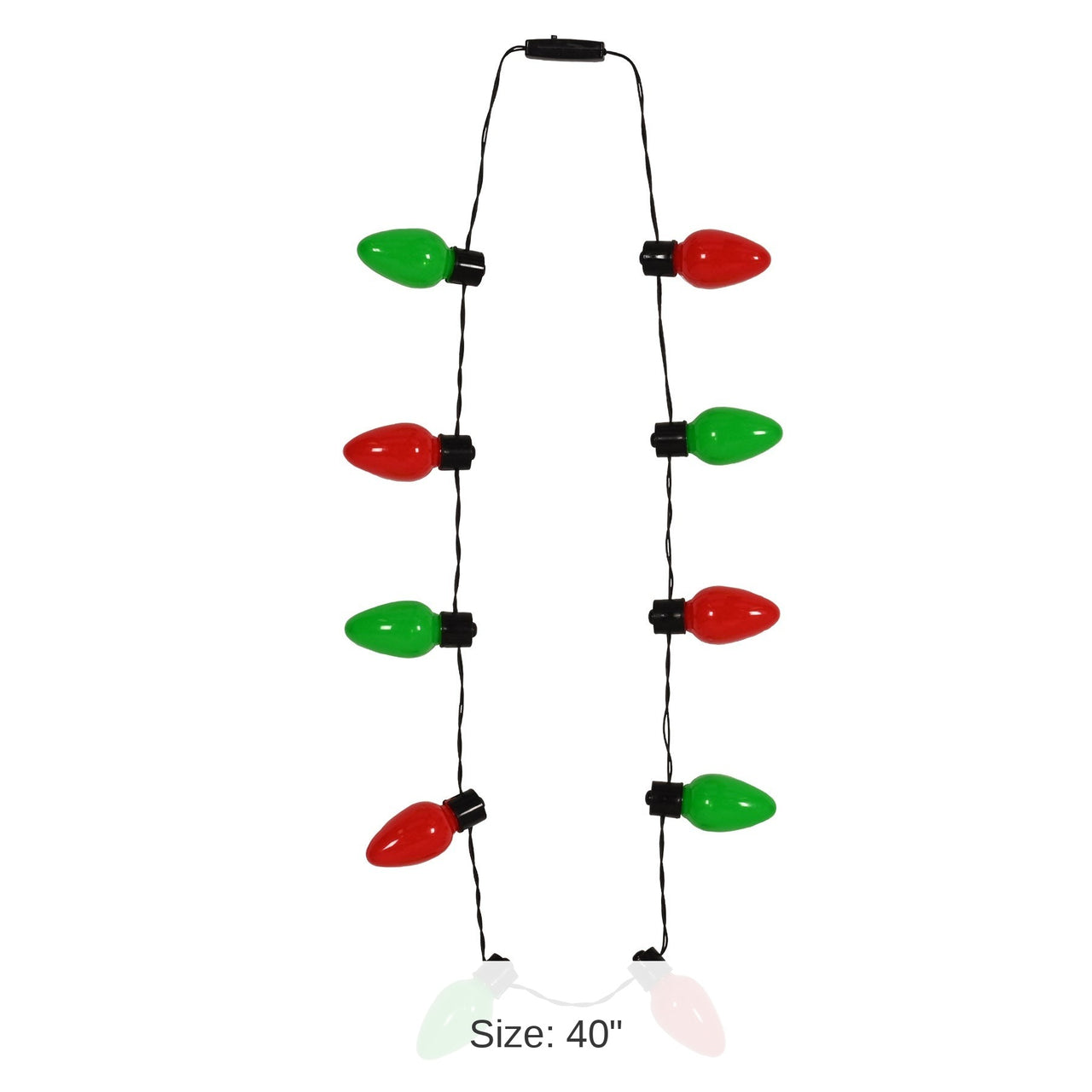 12 Pack Bulk Light-Up Christmas Light Bulb Necklace