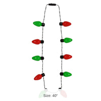 12 Pack Bulk Light-Up Christmas Light Bulb Necklace