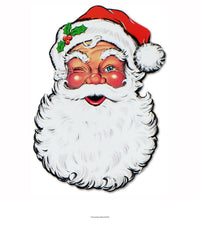 12 Pack Bulk Christmas Display Santa Face Cutout