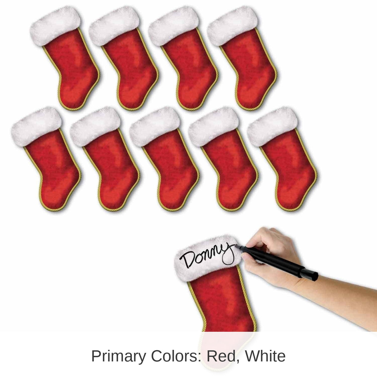 120 Pack Bulk Mini Christmas Stocking Cutouts
