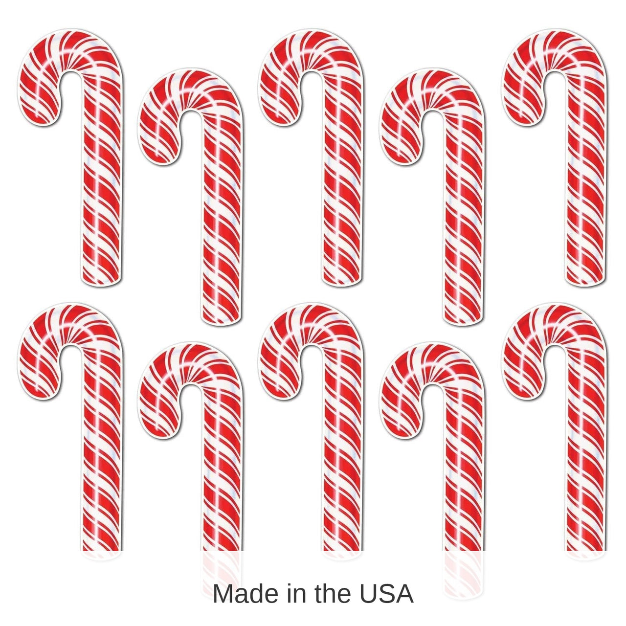 120 Pack Bulk Christmas Mini Candy Cane Cutouts