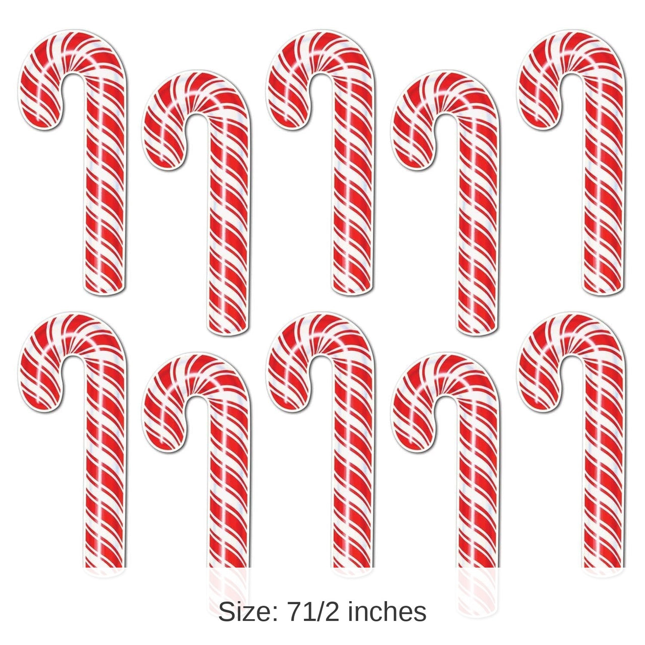 120 Pack Bulk Christmas Mini Candy Cane Cutouts