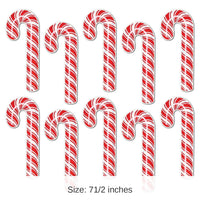120 Pack Bulk Christmas Mini Candy Cane Cutouts