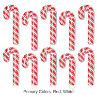 120 Pack Bulk Christmas Mini Candy Cane Cutouts