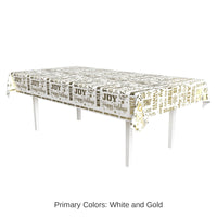 12 Pack Bulk Metallic Holiday Expressions Tablecover