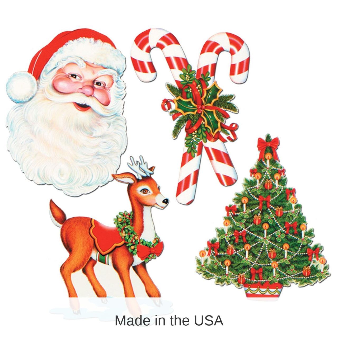 48 Pack Bulk Packaged Christmas Cutouts