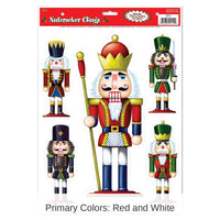 60 Piece Bulk Christmas Nutcracker Clings