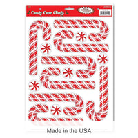 96 Piece Bulk Christmas Candy Cane Clings