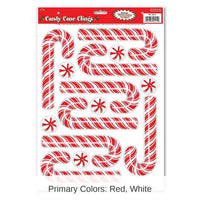96 Piece Bulk Christmas Candy Cane Clings