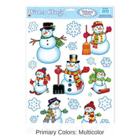 192 Piece Bulk Christmas Snowman/Snowflake Clings