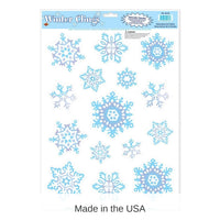 180 Piece Bulk Christmas Crystal Snowflake Clings
