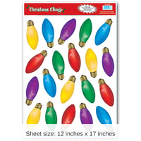 240 Piece Bulk Christmas Light Bulb Clings