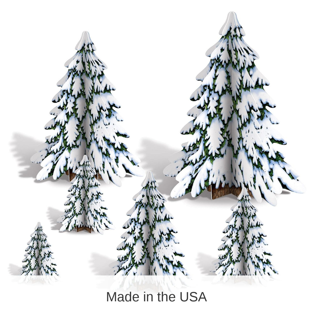 72 Piece Bulk Christmas 3-D Winter Pine Tree Centerpieces