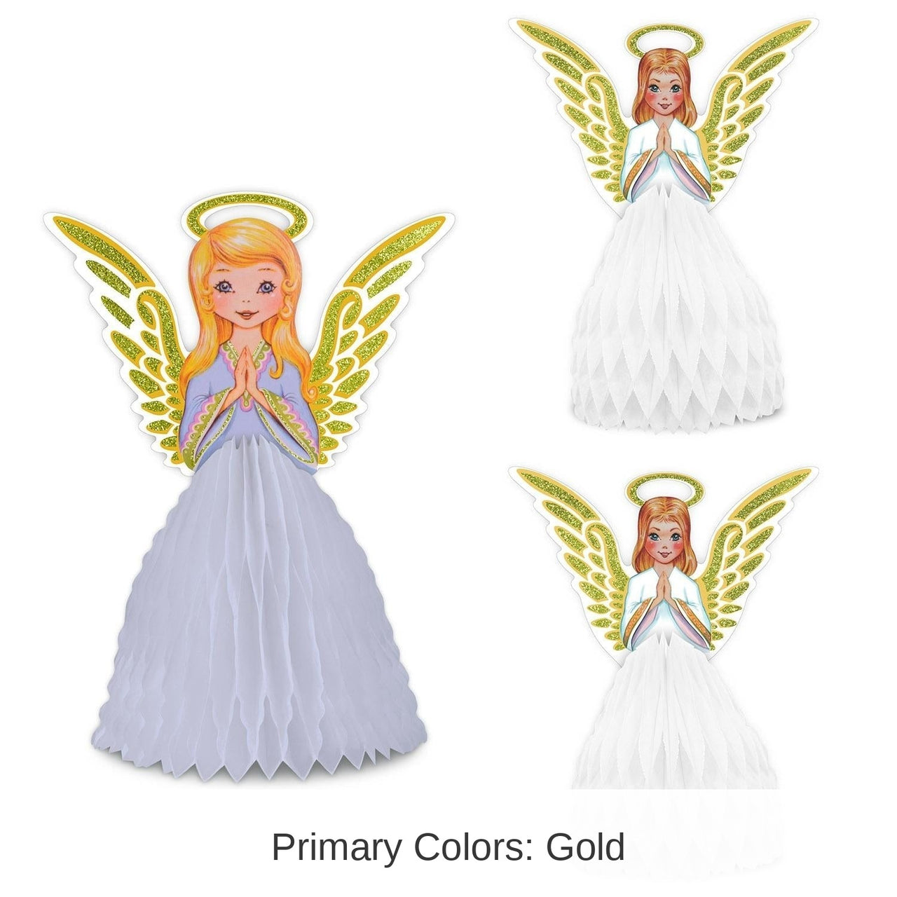36 Pack Bulk Vintage Christmas Angel Centerpiece Set