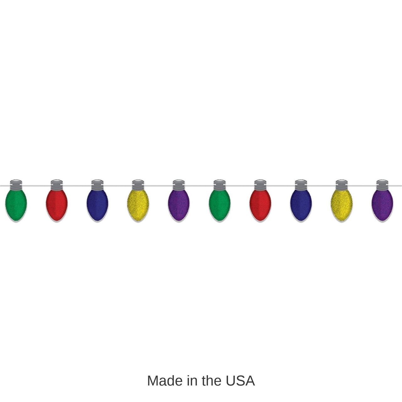 12 Pack Bulk Christmas Light Bulb Streamer
