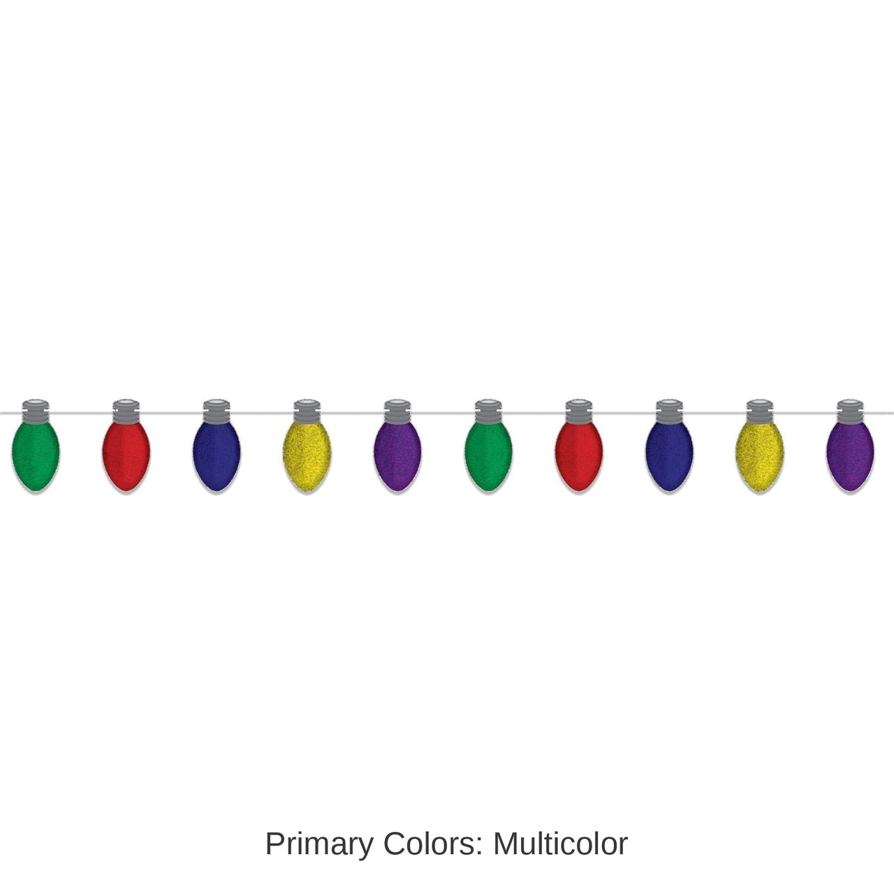 12 Pack Bulk Christmas Light Bulb Streamer