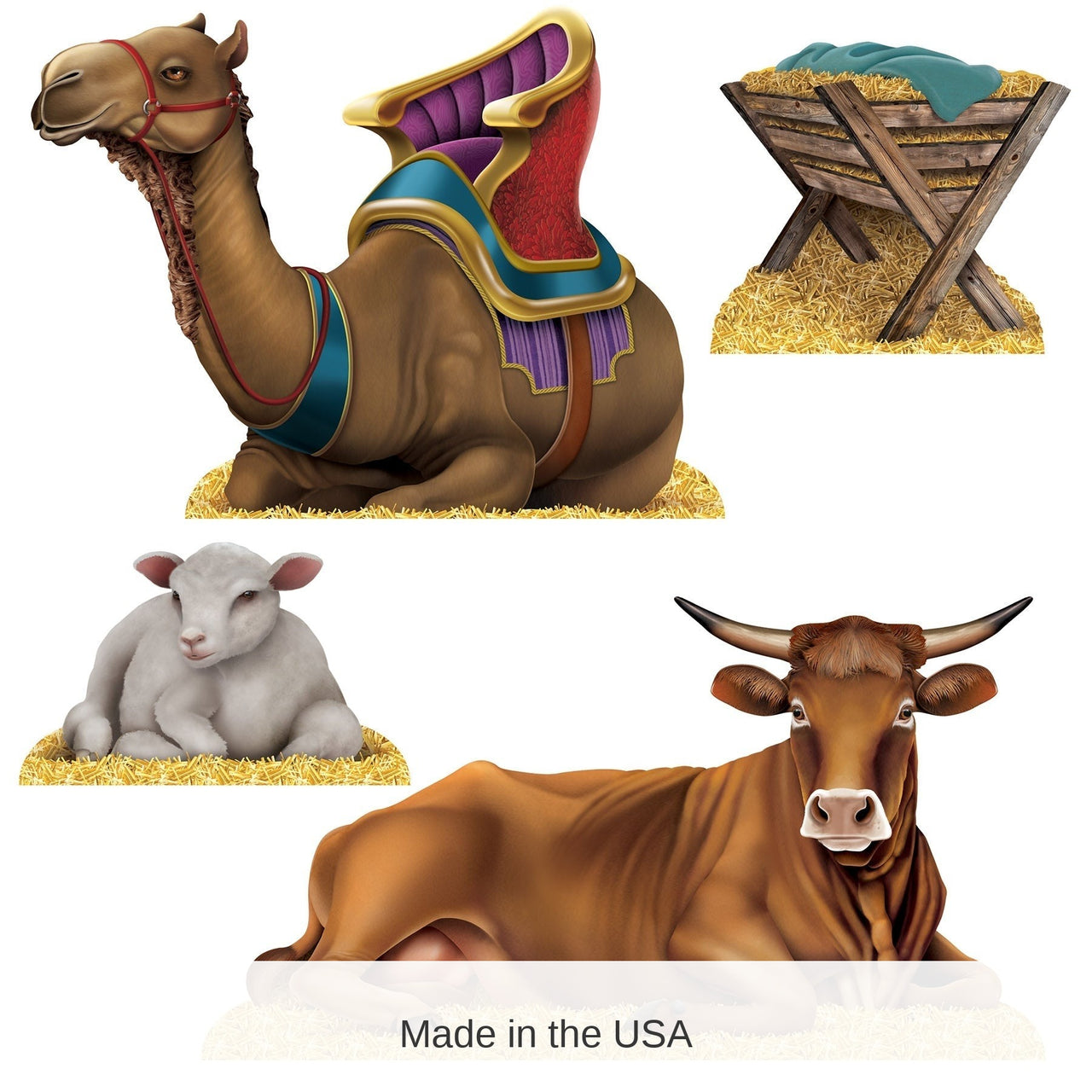 16 Pack Bulk Nativity Scene Stand-Ups