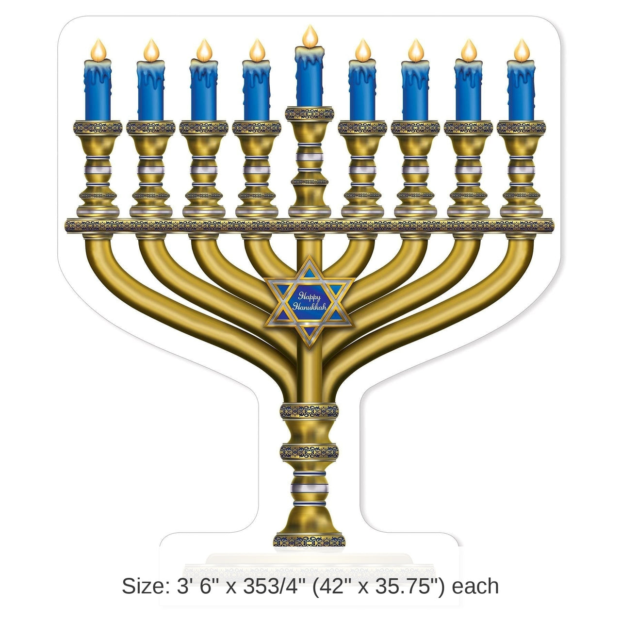 4 Pack Bulk Menorah Stand-Up Decoration Decoration