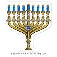 4 Pack Bulk Menorah Stand-Up Decoration Decoration