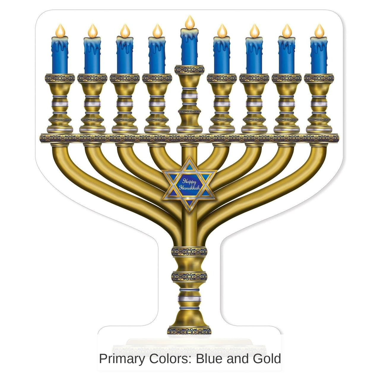 4 Pack Bulk Menorah Stand-Up Decoration Decoration