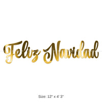 12 Pack Bulk Foil Feliz Navidad Streamer