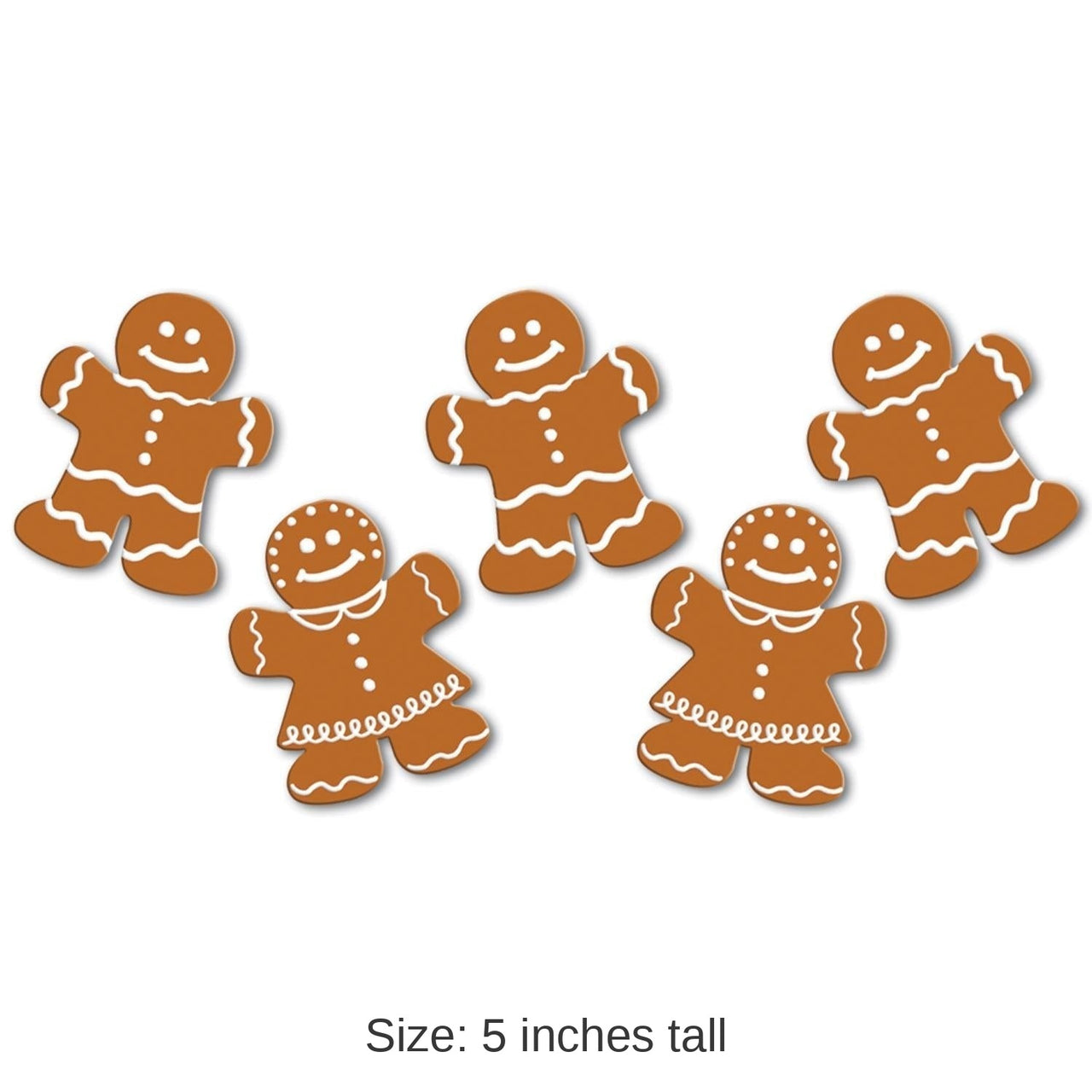 240 Pack Bulk Christmas Mini Gingerbread Cutouts