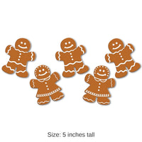 240 Pack Bulk Christmas Mini Gingerbread Cutouts