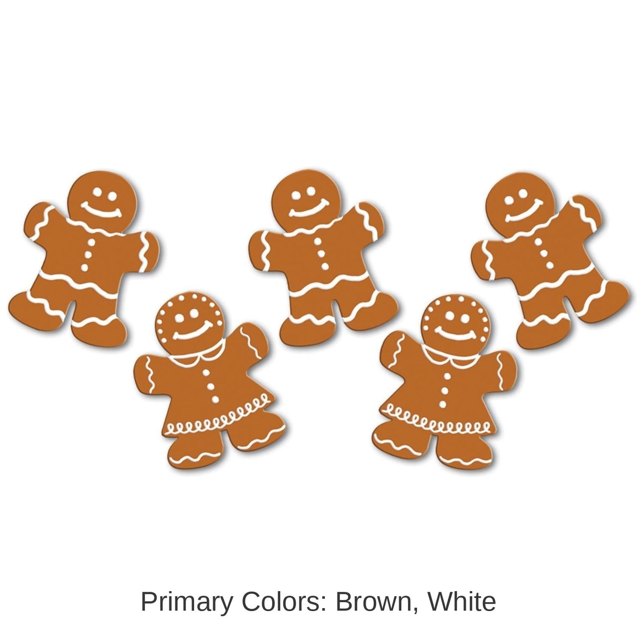 240 Pack Bulk Christmas Mini Gingerbread Cutouts