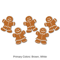 240 Pack Bulk Christmas Mini Gingerbread Cutouts